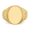thumbnail image 4 of Real 14kt Yellow Gold 15.0x12.0mm Closed Back Men's Signet Ring Size: 10; for Adults and Teens; for Women and Men, 4 of 5