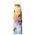 thumbnail image 4 of Hvot&aat Women Summer Bohemian Printed Jumpsuits Spaghetti Strap Tie Up Jumpsuit Straight Leg Pants with Pockets, 4 of 4