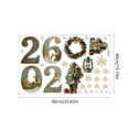 thumbnail image 3 of Luoshdecor 2026 Christmas Window Clings,New Years Eve Window Decorations,Santa,Wreath,Snowflake Stickers for Party Holiday Home Decor, 3 of 6
