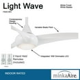 thumbnail image 2 of Minka-Aire Light Wave LED 44" Ceiling Fan with 3 blades - White w/ Extra Remote - F845-WH-R, 2 of 3