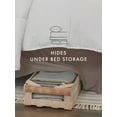 thumbnail image 5 of Comfort Canopy - Taupe Pleated Bed Skirt Box Spring Frame Cover for King Size Bedding, 5 of 9