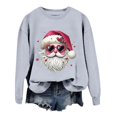 thumbnail image 1 of EHQJNJ Sweat-Shirt Rouge pour Femmes, Sweat à Capuche à Manches Longues Col Rond avec Imprimé de Noël, Sweat-Shirt Noir Graphique pour Femmes, Sweat-Shirts Graphiques Animaux, 1 of 4