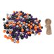thumbnail image 3 of 200 cuentas de madera redondas de estilo rústico, espaciadoras decorativas para manualidades, guirnaldas y bisutería, color morado y negro., 3 of 14
