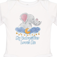 thumbnail image 4 of Inktastic My Babysitter Loves Me Cute Elephants Clouds Moon and Stars Boys or Girls Long Sleeve Baby Bodysuit, 4 of 5