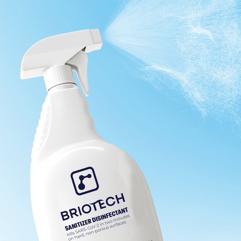 bac water 120ml Briotech Sanitizer Disinfectant, 32 fl oz, Kills SARS-CoV-2 2 min