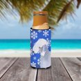 thumbnail image 3 of Bedlington Terrier Winter Snowflakes Holiday Ultra Hugger for slim cans, 3 of 6