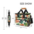 thumbnail image 3 of FORMRS Insulated Cooler Bag 24 Cans Capacity Soft Leakproof Lunch Box with Side Pockets, White Clover Pattern, 3 of 7