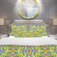 thumbnail image 2 of Designart 'Fancy Arabesque of Swirly Ornaments & Lovely Birds' Bohemian Duvet Cover Set, 2 of 4