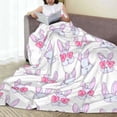 thumbnail image 6 of Pofeuu Heart Rabbit Print Ultra-Soft Micro Fleece Blanket,for Bed Or Sofa,All Season Throw Blankets Flannel Blanket-60"x50", 6 of 7