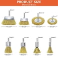 thumbnail image 2 of Brass Wheel Cup Brush Set 8 Piece,Coarse Crimped Carbon Brass Wire Brush Set for Cleaning Rust,Corrosion,Paint, 2 of 5
