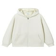 thumbnail image 1 of Solid Color Men‘s Loose Hoodies Coat with Long Sleeves and Fleece Sweatshirts, 1 of 2