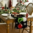 thumbnail image 2 of Smile Merry Christmas Table Runner Black, Seasonal Winter Xmas Holiday Kitchen Dining Table Decoration for Outdoor Home Party Decor 13 x 108 Inch, 2 of 7