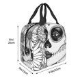 thumbnail image 3 of Easygdp Floral Sugar Skull Portrait Bolsa Térmica Premium - Tela Oxford Impermeable, Gran Capacidad, Bolsillo Frontal, Unisex para Trabajo, Escuela, Actividades al Aire Libre y Picnics, 3 of 8