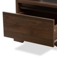 thumbnail image 6 of Baxton Studio Burnwood Modern and Contemporary Walnut Brown Finished Wood 1-Drawer Nightstand, 6 of 10