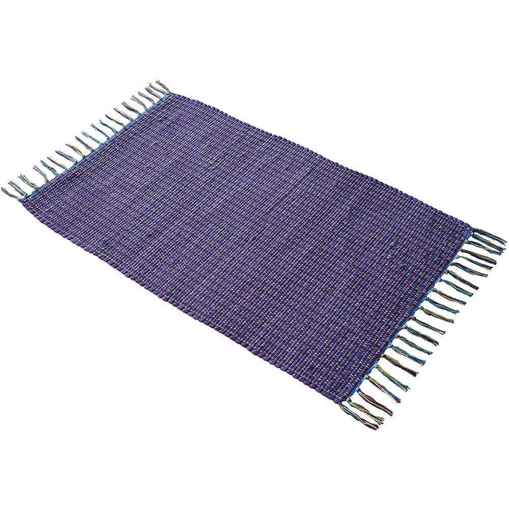 Purple 2x3' Doormat Rug Hand Woven Cotton Area Rugs for Entryway