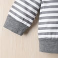 thumbnail image 6 of Zwiiyzr Baby Boys Two Piece Outfits Long Sleeve Stripe Top + Pants Sweatshirt Casual Loungewear Set Homewear Set for 6 Months-3 Years Old Gray, 6 of 7