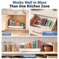 thumbnail image 4 of Everie Expandable Food Container Lid Organizer, Fits 12" Deep Cabinets, 13.4"-20.5" Adjustable, 8 Dividers, White, 4 of 10