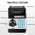 thumbnail image 4 of Password Piggy Bank, Digital Electronic Money Bank, Mini ATM Cash Coin Saving Can Toys, Birthday Gifts for Kids, Black, 4 of 7