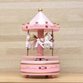 thumbnail image 4 of Wooden Carousel Music Box 4 Pcs Music Boxes Under The Horse For Kids Girls Kids Birthday Gift Melody Table Decoration, 4 of 4