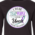 thumbnail image 4 of Inktastic Suicide Prevention- I Wear Teal and Purple for My Uncle Long Sleeve Youth T-Shirt, 4 of 5