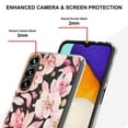 thumbnail image 4 of SaniMore for Samsung Galaxy A13 5G Case, Flexible TPU Magnetic Cover Support Wireless Charging Slim Flower Grass Pattern Shockproof Protective Shell for Ladies Women Girls, Pink Flowers, 4 of 9