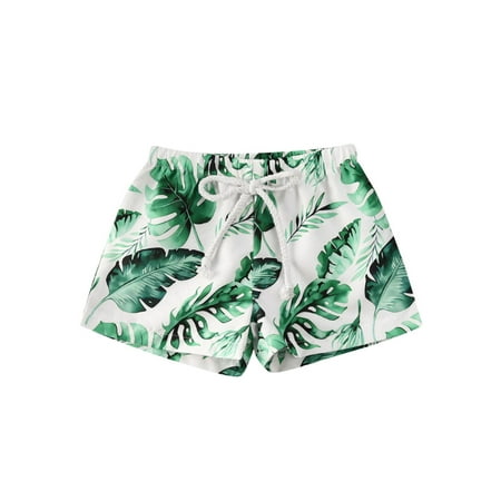 

Sunisery Toddler Baby Boys Cartoon Tropical Print Elastic Waist Bottoms Beach Shorts Green 1-2 Years
