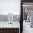 thumbnail image 2 of Elegant Designs Elipse Crystal Bedside Nightstand Cylindrical Uplight Table Lamp, 2 of 9