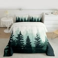 thumbnail image 3 of Feelyou Nature Scenery Bedding Comforter Set, Jungle Pine Tree Twin Comforter Sets, Rustic Farmhouse Theme Reversible Bedding Set, Lightweight Room Decor, 2pcs, 3 of 9