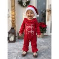 thumbnail image 4 of Cjfdfy Newborn Baby Girl Christmas Outfit Christmas Baby Letter Embroidery Knit Ruffle Collar Long Sleeve Jumpsuit And Santa Hat Set Infant Cute Christmas Fall Winter Outfits, 4 of 9