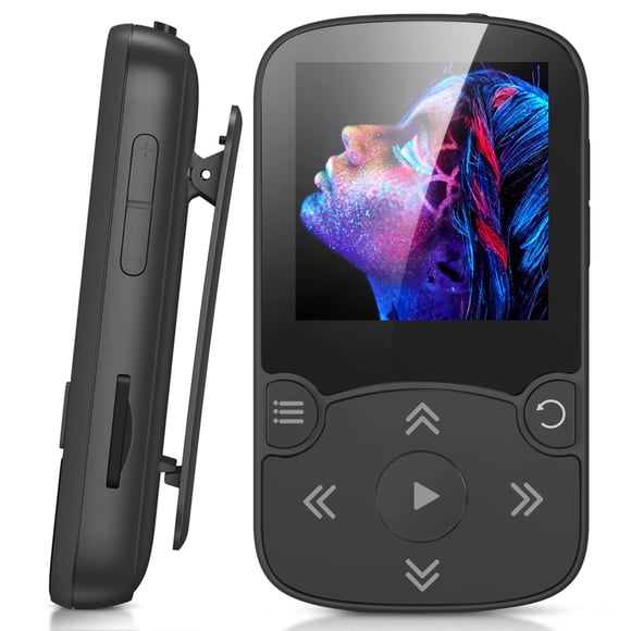 Reproductor MP3 AGPTEK A65 64GB con clip Bluetooth 5.3 negro