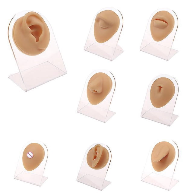 ZHAOCHENG Herramienta de exhibición de agujas de silicona para perforar orejas, ojos, nariz, boca, lengua y ombligo