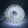 thumbnail image 4 of West Ivory 108LEDs, 10ft Cool White LED Rope Light w/ 8 Mode 1/2" Thick, Controller Connectable Outdoor Permanent Waterproof Accent Exterior Lighting, ETL Certified, Holiday Christmas Backyard Decor, 4 of 7