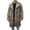Brown, variant on Mens Faux Fur Coat Winter Long Fleece Jacket Luxury Fluffy Lapel Long Sleeve Parka Overcoat Warm Open Front Cardigan Outwear Brown