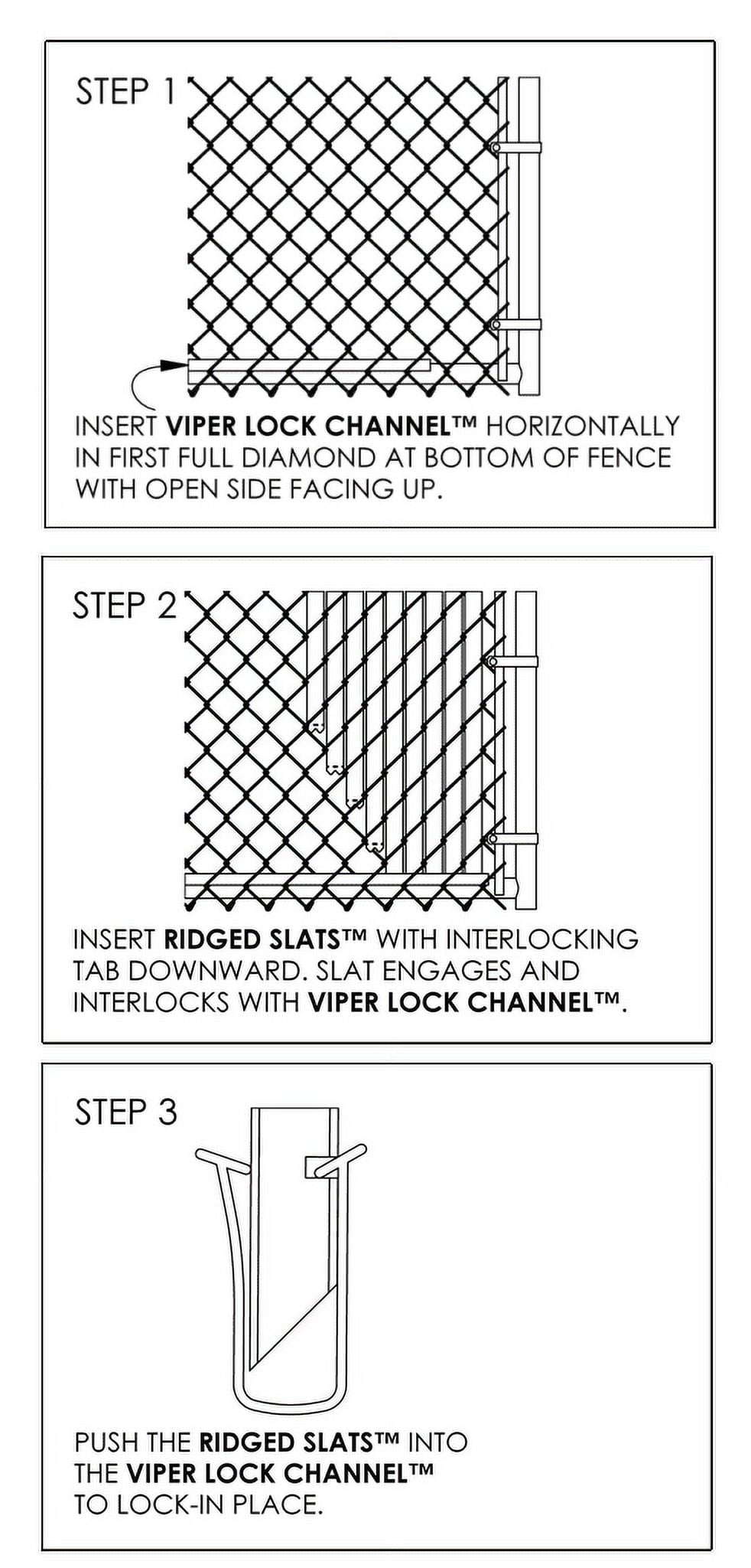 White 6ft Ridged Slat for Chain Link Fence