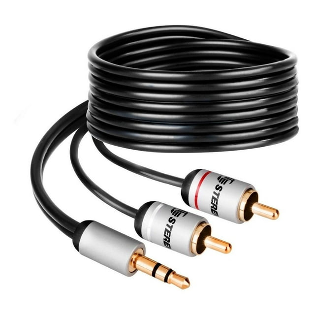 Cable plug 3,5 mm a 2 plug RCA 90 cm 297-040 Steren 297-040