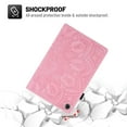 thumbnail image 6 of Decase Leather Tablet Shell for Samsung Galaxy Tab A8 10.5 inch 2022 Model SM-X200/X205/X207,Luxury Embossed Tablet Cover with Wallet Card Slots & with Anti-Slip Strips & Elastic Rope,  Pink, 6 of 6