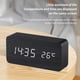 thumbnail image 4 of Gwong Electrónica Reloj despertador Digital Pantalla de voz Control de voz Escritorio de madera LED Temporizador electrónico termómetro para sala de estar, 4 of 6