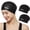 Black & Black - 2 Pack, variant on AEGEND Long Hair Swim Caps for Women Men Adults, Durable Silicone Swimming Caps, 3D Ergonomic Stretch Fit, Comfortable Waterproof Bathing Caps for Pool Training, 1 Pack