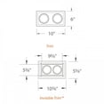 thumbnail image 3 of WAC Lighting 2-Light LED Low Voltage Multiple Aluminum Trim in White, 3 of 3
