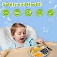 thumbnail image 2 of 3-Pack Stainless Steel Baby Plates with Suction, BPA-Free Stainless Steel Kids Plates, 9” Divided Toddler Plate for Dishwasher Safe, Non-Slip Silicone Base, Detachable Design, 2 of 8