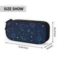 thumbnail image 4 of TEQUAN Large Capacity Pencil Case, Outer Space Planet Stars Pattern Pencil Pouch 2 Compartments Pencil Bag (Black), 4 of 7