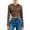 Brown, variant on Bibifish Womens Hoodie Light Color Corduroy Drawstring Corset Detail Full Zip Up Cropped Hoodie Slim Fit Casual Daily Outings Stylish Hoodie