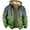 Green, variant on Hoodies For Men Hoodie Men'S Hooded Fleece Gradually Changing Sweater Zip Up Hoodie Yellow Xs