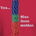 thumbnail image 3 of CafePress - Size Does Matter Poker Graphic Dark T Shirt - Men's Classic Graphic Cotton T-Shirt, 3 of 4