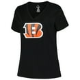 thumbnail image 2 of Women's Fanatics Black Cincinnati Bengals Plus Size Mother's Day #1 Mom V-Neck T-Shirt, 2 of 3