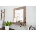 thumbnail image 4 of BARNWOODUSA 16x20 Mirror Large with Shelf Rectangular Wall Outer Dims 21.5x25.5 Reclaimed Wood Decor: Bathroom, Natural Weathered Gray, 4 of 12