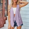 thumbnail image 6 of Ediodpoh Women's Hollow Out Solid Color Fashion Casual Cardigan Coat Breathable Womens Cardigan Sweaters Purple S, 6 of 8