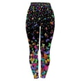 thumbnail image 4 of Women Print High Waist Casual Ankle Slim-Leg Leggings, 4 of 5