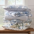 thumbnail image 6 of Levtex Home - Adare Blue Quilt Set - Full/Queen Quilt and Two Standard Shams - Bordered Floral - Blue, Navy and White - Quilt (88x92in.) and Shams (20x26in.) - Reversible - Cotton, 6 of 10