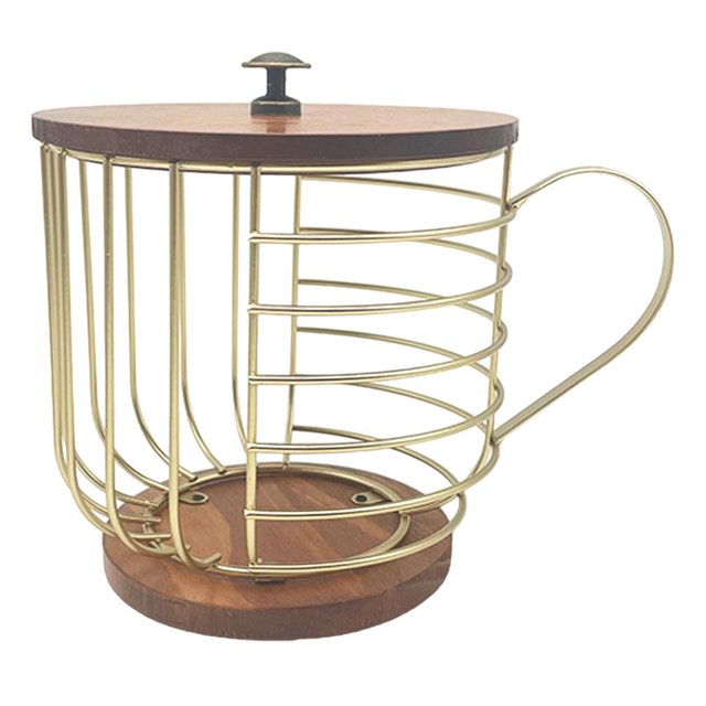 Estante para cápsulas de café, taza de almacenamiento, jaulas para cápsulas de café, cesta para cápsulas de café, almacenamiento de cápsulas de café Con tapa